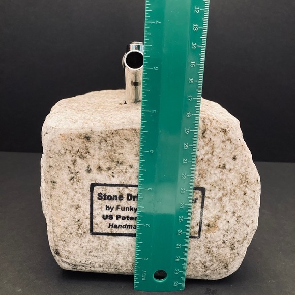 Funky Rock Designs Granite Stone & Stainless Steel Tap Beverage Liquor Dispenser - Picture 13 of 14